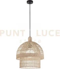 Lampadario a sospensione sibilla legno naturale 1 luce attacco e27 ...