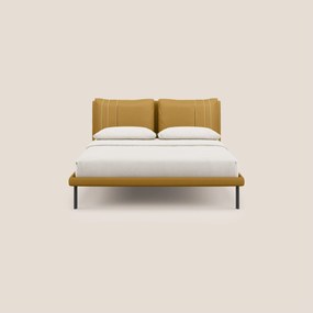 Giselle letto moderno con cuscini testata regolabili con tasche in microfibra impermeabile T11 giallo