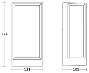 Steinel 085254 - Applique a LED da esterno L42C LED/12,6W/230V IP54