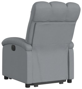 Poltrona reclinante alzapersona elettrica grigio chiaro tessuto