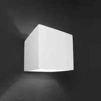 Applique cubo gesso LED G9 lampada parete doppio fascio luminoso interni salotto ingresso ufficio 230V