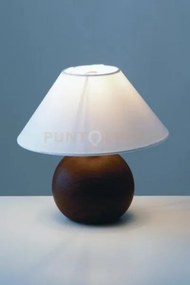 Lumetto rovere legno rovere con paralume bianco 1 luce attacco e14 ...