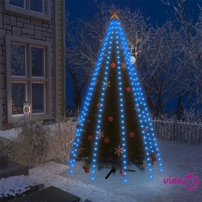 vidaXL Rete di Luce per Albero di Natale 250 LED Blu 250 cm