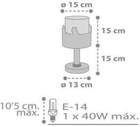 Dalber 61271 - Lampada per bambini LOVING DEER 1xE14/40W/230V