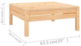 Set Salotto da Giardino 12 pz in Legno Massello di Pino