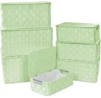 Scatola poliestere 1-7 verde chiaro rettangolare cm40x30h21,5