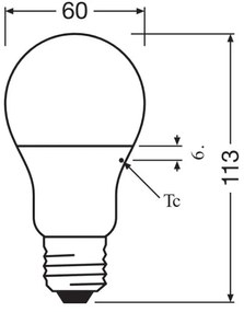 Lampadina LED A60 E27/8,5W/230V 2700K - Osram