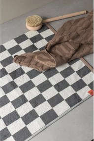 Tappetino per il bagno color antracite/beige in cotone organico per la doccia 50x80 cm Retro – Mette Ditmer Denmark