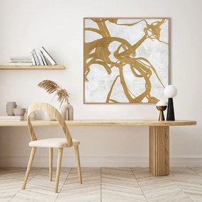 Quadro dipinto a mano 100x100 cm Goldplay - Malerifabrikken