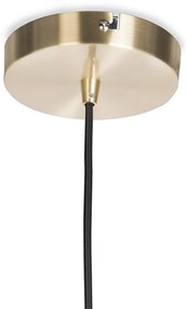 Lampada a sospensione intelligente in ottone con vetro fumé 30 cm incl. Wifi ST64 - Ball