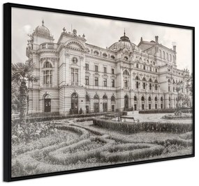 Poster  Postcard from Cracow: Slowacki Theater  Cornice Quadri Cornice nera, Larghezza x Altezza Home decor 90x60