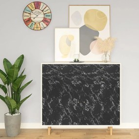 Pellicola Autoadesiva Per Mobili Nero Pietra 500x90 Cm İn Pvc /