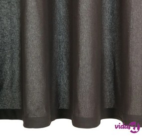 vidaXL Tende con Anelli in Metallo 2 pz in Cotone 140x245 cm Antracite