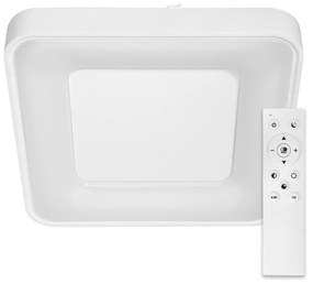 Plafoniera LED Quadrata 72W Ø480mm CCT Dimmerabile + Telecomando Bianca