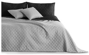 Copriletto reversibile in microfibra nera e grigia , 240 x 260 cm Axel - DecoKing