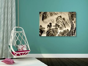 Quadro su tela – Pittura di paesaggio cinese in versione seppia