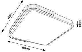 Rabalux 71146 - Plafoniera LED dimmerabile ARILD LED/48W/230V Wi-Fi Tuya