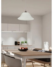 Lampadario a sospensione con filo VERA 1xE27/60W/230V rame/bianco