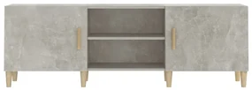 Mobile porta tv grigio cemento 150x30x50cm in legno multistrato