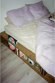 Letto matrimoniale marrone in legno di pino con griglia 180x200 cm Ziggy - Karup Design