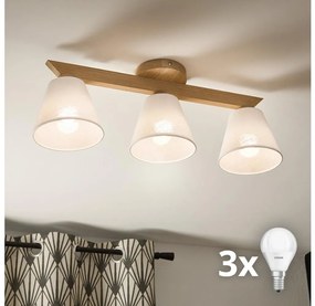 Brilagi - LED Lampadario a plafone ANTHONY 3xE14/40W/230V quercia/bianco