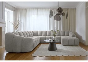 Divano angolare grigio chiaro (con penisola a sinistra/a U) Shell – Miuform