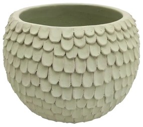 Vaso Caspo' sferico in ceramica  verde H 24.5 cm x D 31 cm