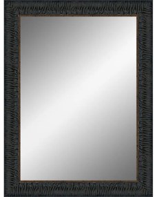 Specchio rettangolare in legno nero 70 x 50 cm