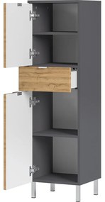 Mobile bagno alto grigio in rovere 34x120 cm Mauresa - Germania