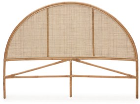 Kave Home - Testiera rotonda Quiterie in rattan finitura naturale 150/160 cm