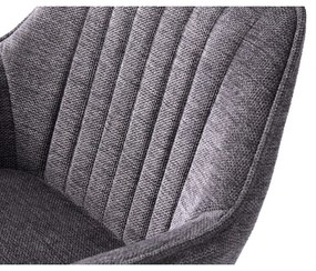 Sgabello da bar grigio scuro imbottito con altezza regolabile/con braccioli (altezza della seduta 65 cm) Nolan – Unique Furniture