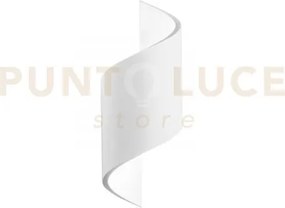 Applique a parete spiral bianca 1 luce attacco g9 12x12x30,5cm in g...