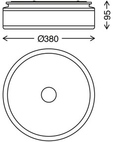 Briloner 3454-115 - Plafoniera LED BLOCK LED/18W/230V