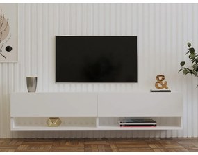 Mobile TV bianco 141x31x30 cm Arges - Kalune Design