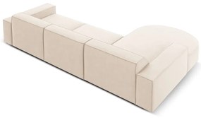 Divano angolare in velluto beige (angolo sinistro) Jodie - Micadoni Home