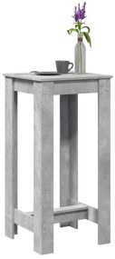 Tavolo Da Bar Grigio Cemento 51x50x103,5cm İn Legno Multistrato /