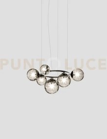 Puppet ring sospensione 7a fume' trasparente nickel nero satinato 7...