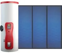 Sistema Solare Termico Pleion per produzione ACS bollitore ECO COMPACT con 2 collettori piani UNIKO21 500 litri altissima efficienza e massima resa completo di sistema di fissaggio 6,27 mq