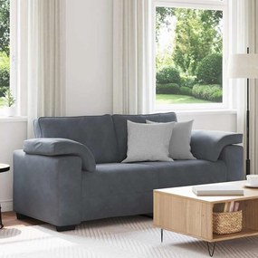 Divano Divanetto Grigio Scuro 140 Cm İn Velluto /