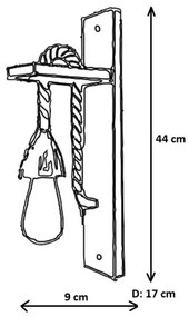 Lampada da parete AHSAP 1xE27/40W/230V Pino/Noce