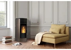 Termostufa A Pellet Idro 27 kW Style 220 Bronze Klover Design Tondo