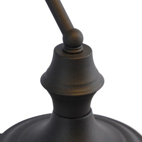 Lampada da notaio classica nera con vetro opalino - Banker