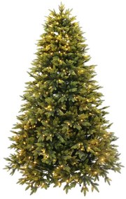 Albero di Natale artificiale Majestic led verde con illuminazione H 180 cm