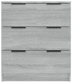 Credenza grigio sonoma 60x30x70 cm in legno multistrato