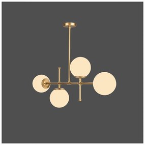 Lampada a sospensione di colore oro, altezza 57 cm Kruva - Squid Lighting