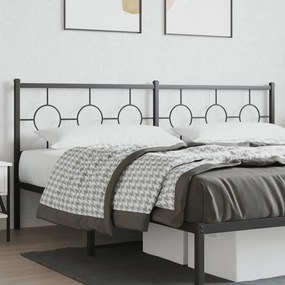 Testiera İn Metallo Nero 200 Cm /