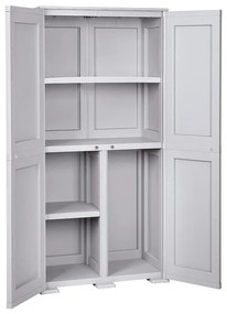 Armadio alto Omnimodus Simplex in resina, grigio L 43 x H 164 x P 79 cm, 2 ante, adatto per interno/esterno