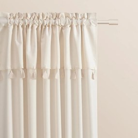 Tenda crema chiaro Astoria con nappe su nastro di legatura 140 x 280 cm