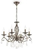 Lampadario Classico Grace Metallo Ottone 6 Luci