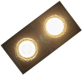 Faretto di design nero 2 luci - Qubo Honey